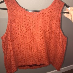 Red/orange crop top